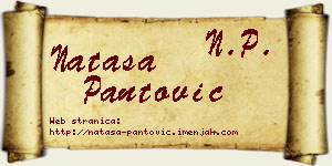 Nataša Pantović vizit kartica